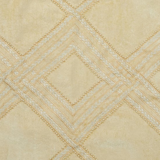 Edwardian Criss-Cross Embellished Cushion Cover - 40 x 40 cm