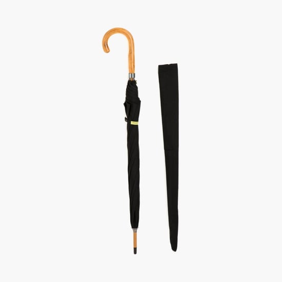 Canopy Solid Umbrella with Wooden Handle - 12.5 x 89 cm