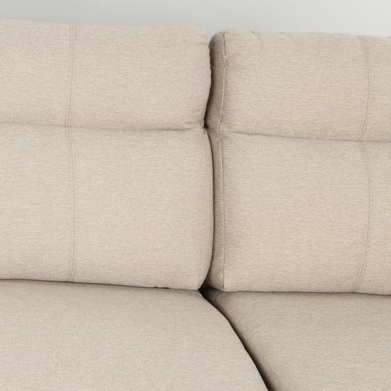 Helios Emily Melody Fabric 3-Seater Left Corner Sofa with Chaise - Beige