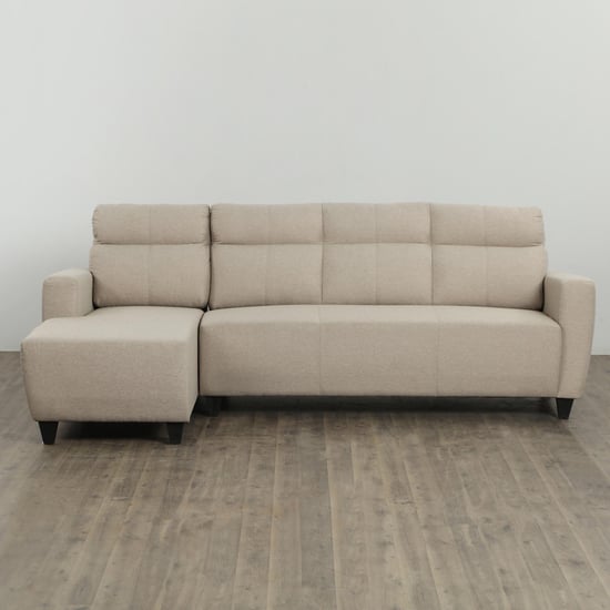 Helios Emily Melody Fabric 3-Seater Left Corner Sofa with Chaise - Beige