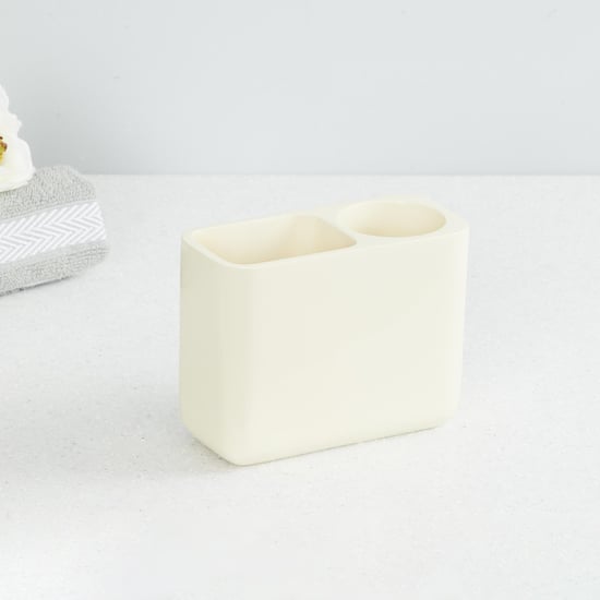 Marshmallow Rectangular Toothbrush Holder