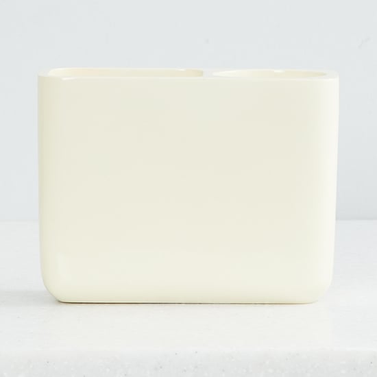 Marshmallow Rectangular Toothbrush Holder