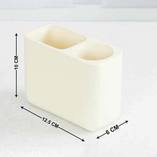 Marshmallow Rectangular Toothbrush Holder