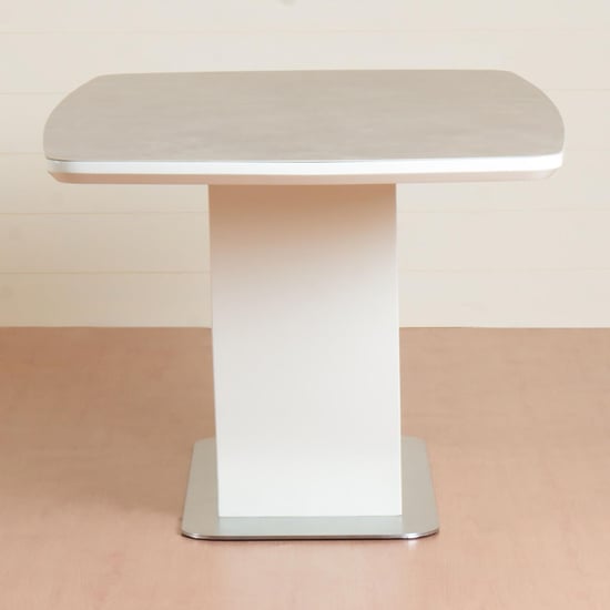 Napster Six-Seater Ceramic Dining Table - Beige-Without Chair