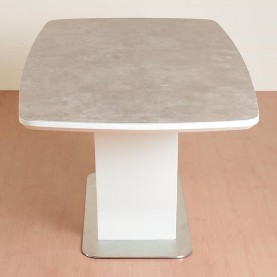 Napster Six-Seater Ceramic Dining Table - Beige-Without Chair