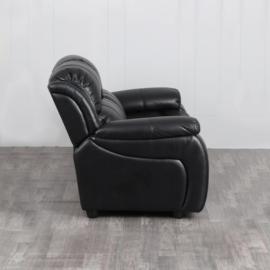 Electra Faux Leather 2-Seater Sofa - Black