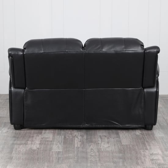 Electra Faux Leather 2-Seater Sofa - Black