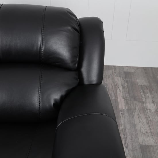 Electra Faux Leather 2-Seater Sofa - Black