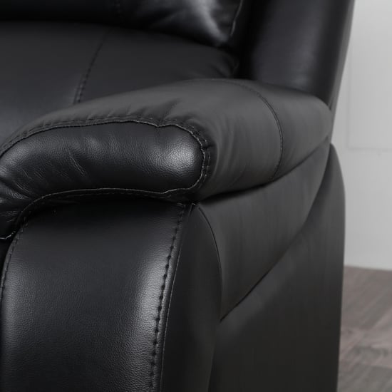 Electra Faux Leather 2-Seater Sofa - Black