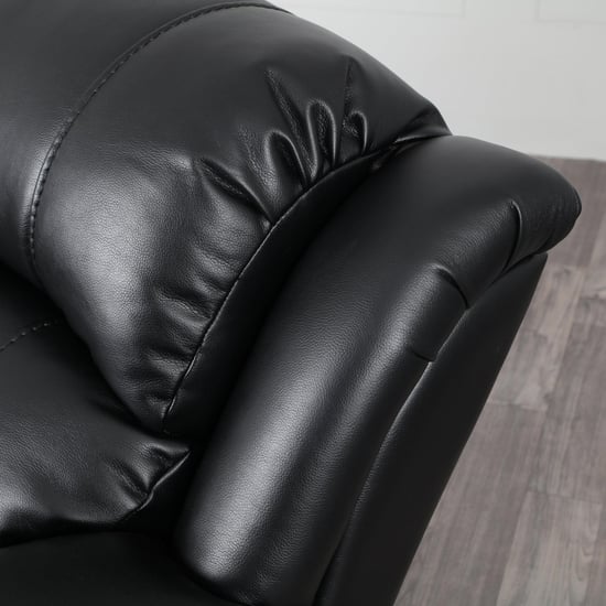 Electra Faux Leather 2-Seater Sofa - Black