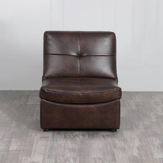 Hover Faux Leather 1-Seater Modular Sofa - Brown