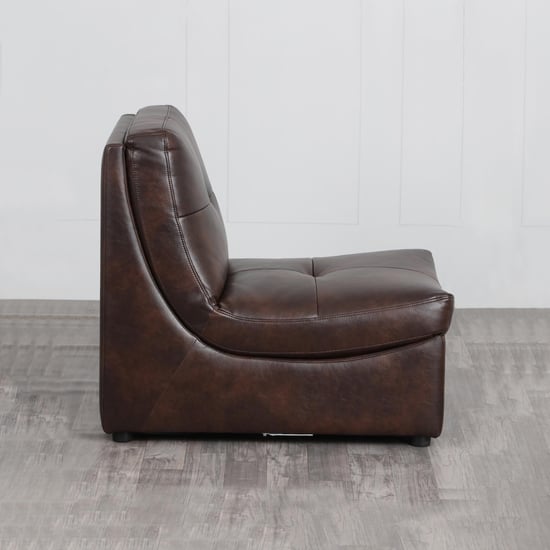 Hover Faux Leather 1-Seater Modular Sofa - Brown