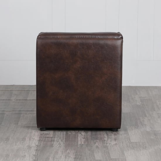 Hover Faux Leather 1-Seater Modular Sofa - Brown