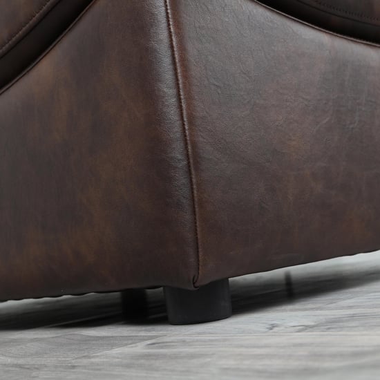 Hover Faux Leather 1-Seater Modular Sofa - Brown