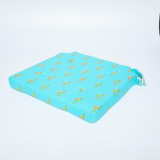 Elite Flamingo Printed Chair Pad - Cotton - 38 cm x 38 cm x 4 cm