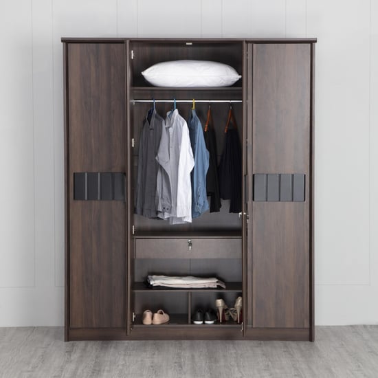 Lewis Nxt 4-Door Wardrobe - Brown | Brown | Engineered Wood