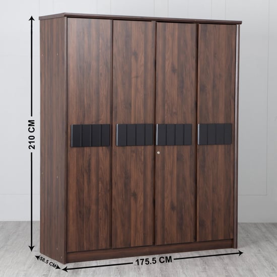 Lewis Nxt 4-Door Wardrobe - Brown | Brown | Engineered Wood