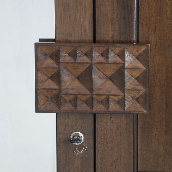 Rio 2-Door Wardrobe with Mirror - Brown