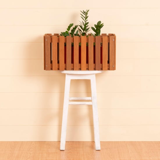 Juliet Solid Wood Box Planter - Brown