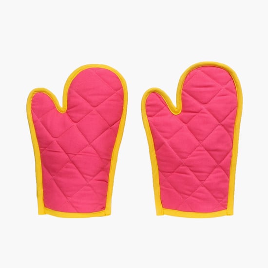 SWAYAM Printed Apron & Oven Gloves - Set of 3 Pcs.