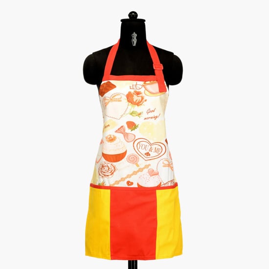 SWAYAM Kitchen Apron & Oven Gloves - Set Of 3 Pcs.