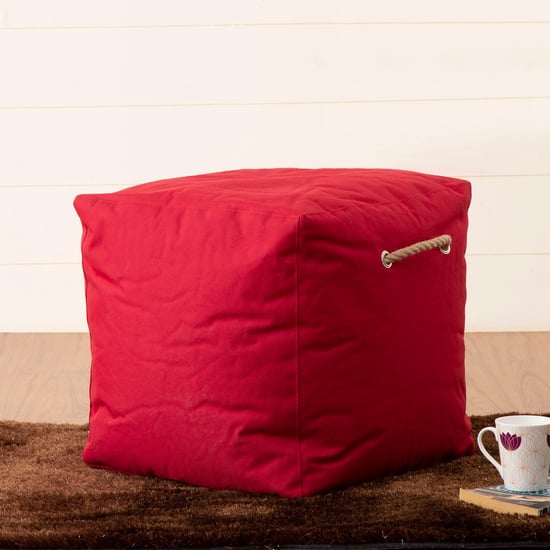 Camilla Fabric Pouffe - Red