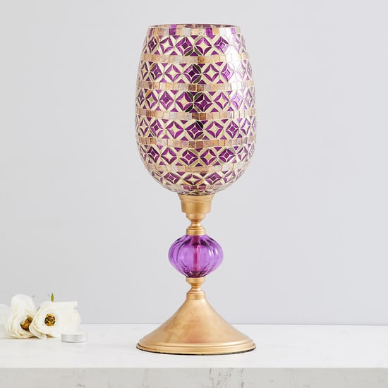 Splendid Textured Hurricane Lamp
