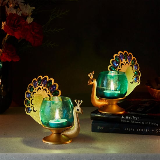 Corsica Mayur Metal Set of 2 Votive Holders