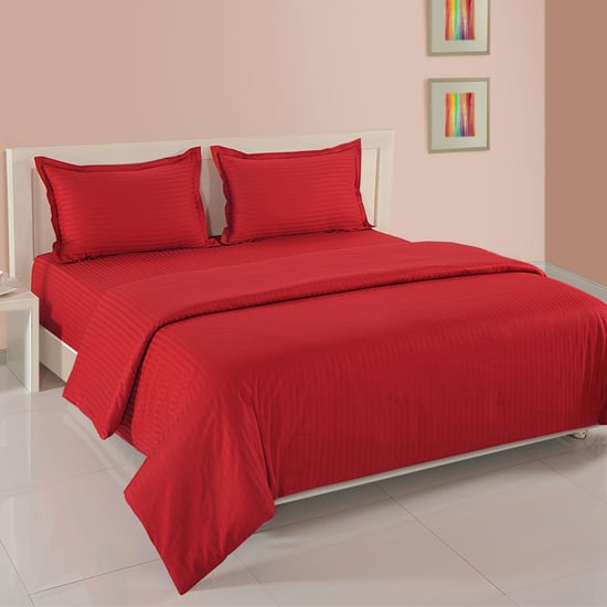 SWAYAM Striped 4-Pc Bedding Set - 274 X 228 cm.