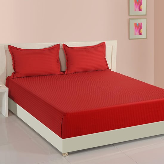 SWAYAM Striped 4-Pc Bedding Set - 274 X 228 cm.
