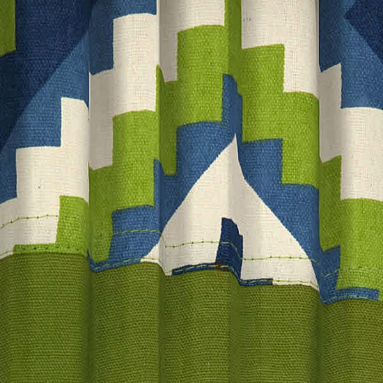 SWAYAM Geometric Print Detail Semi-Blackout Door Curtain- 137 X 228 cm