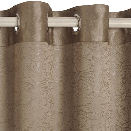SWAYAM Paisley Jacquard Blackout Long Door Curtain - 121 X 274 cm