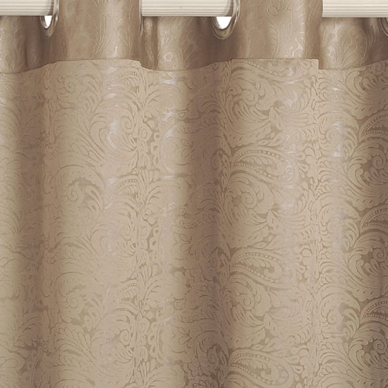 SWAYAM Paisley Jacquard Blackout Long Door Curtain - 121 X 274 cm
