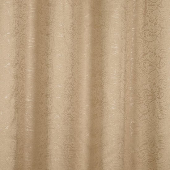 SWAYAM Paisley Jacquard Blackout Long Door Curtain - 121 X 274 cm