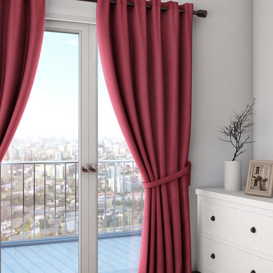 SWAYAM Solid Blackout Window Curtain- 121 X 152 cm