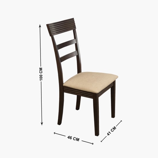 Erin 4-Seater Dining Table Set with Chairs - Brown