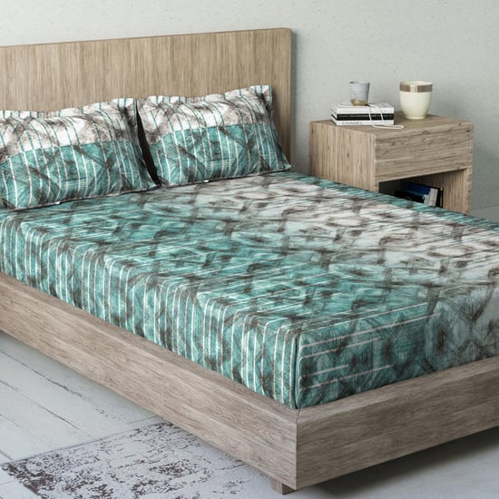 D'DECOR Vista Printed 3-Pc. Double Bedsheet Set - 229 x 274 cm