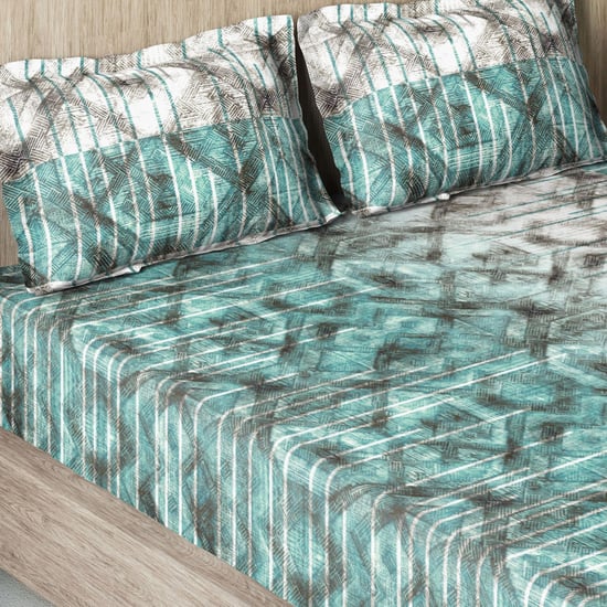 D'DECOR Vista Printed 3-Pc. Double Bedsheet Set - 229 x 274 cm