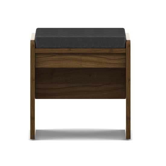 Quadro Stool with Cushioned Seat - Brown