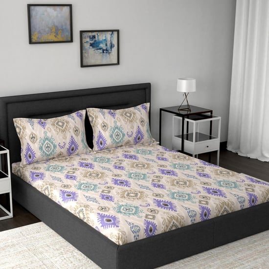 MASPAR Tranquility Flow 3-Pc. Printed Double Bedsheet Set - 2.24 x 2.75m