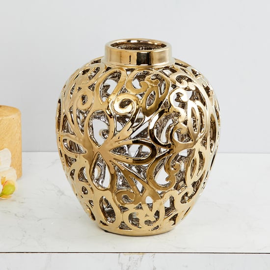 Stellar Fantasy Stoneware Carved Vase