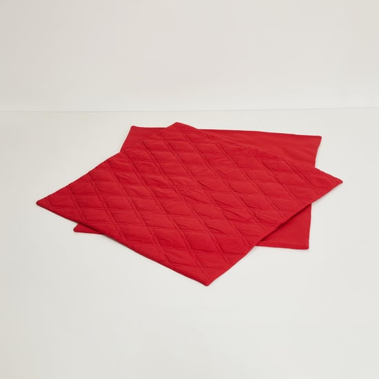 Colour Connect Quilted Cushion Covers- Set of 2- 65 x 65 cm