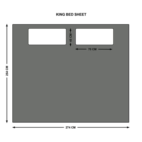 My Bedding 3-Pc. Solid Double Bedsheet Set - 254 x 274 cm
