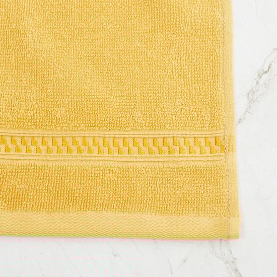 Colour Connect Solid Single Pc. Face Towel - 30 cm x 30 cm - Cotton - Yellow - 450 GSM 