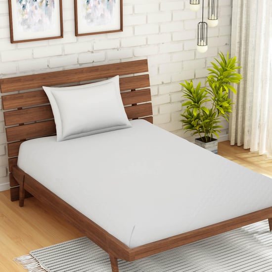 SPACES Softsheild - White Single Bed Mattress Protector