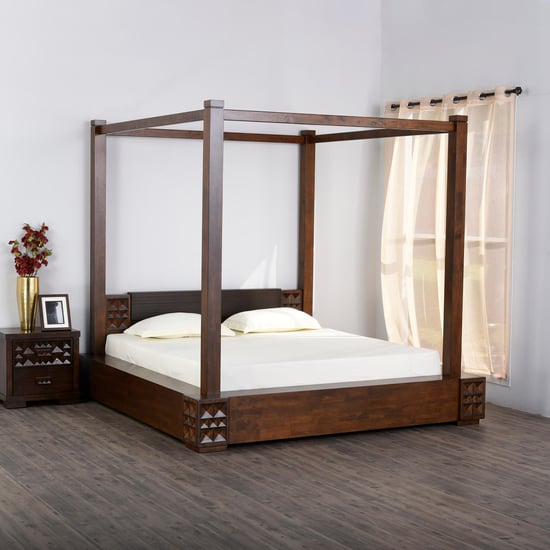 Rio Geneva King Poster Bed - Brown