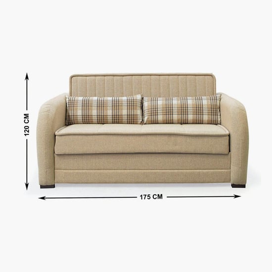 Bogota Fabric 3-Seater Sofa Bed - Beige