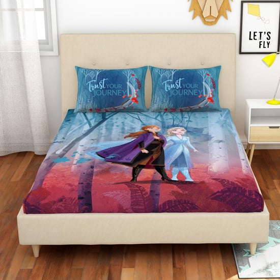 SPACES Kids 3-Piece Frozen Print Double Bedsheet Set- 228 x 274 cm