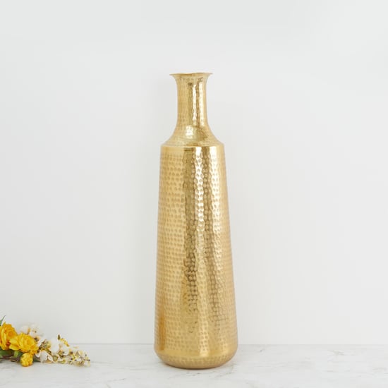 Colossal Metal Hammered Floor Vase