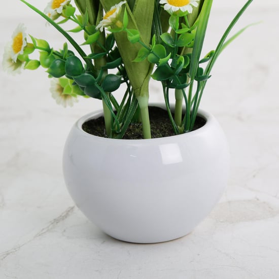 Gardenia Artificial Tulip Flower in Pot - 26 cm